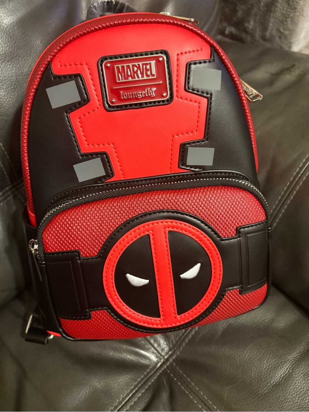 Marvel Red & Black Deadpool Mini Backpack by Loungefly
